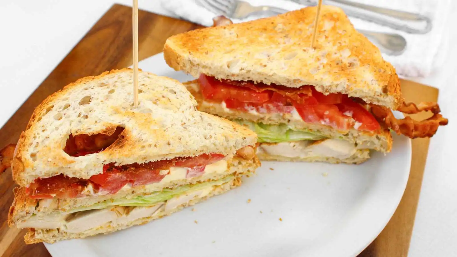 Chicken clubhouse sandwich at White Star Diner, downtown Winnipeg